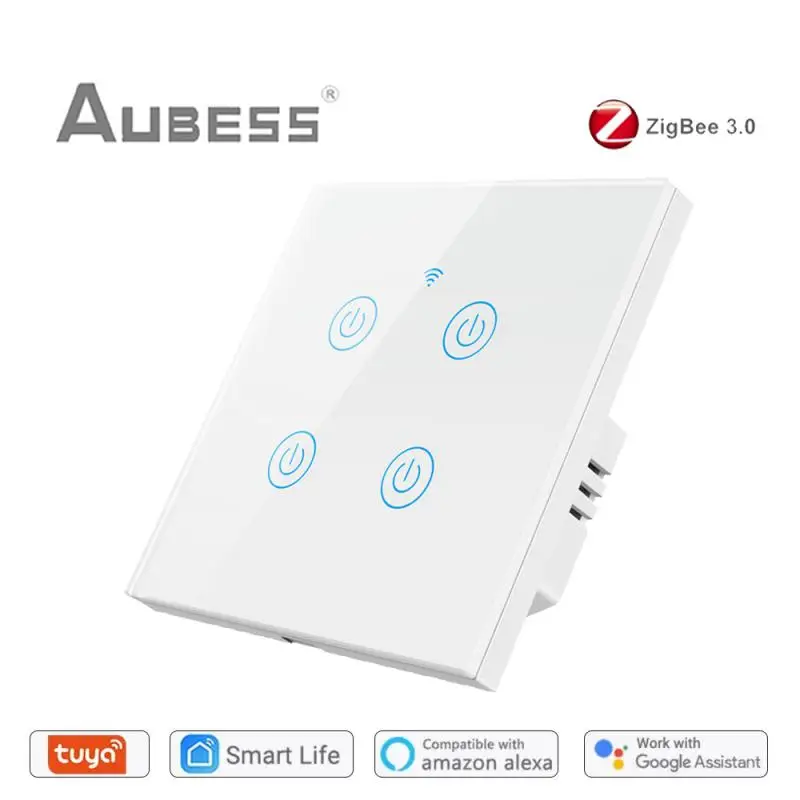 Tuya Zigbee Smart Light Touch Wall Switch With Neutral Tuya Smart Life APP Remote Control Work With Alexa Google Home Alice EU
Tuya Zigbee Smart Light Touch Wall Switch With Neutral Tuya Smart Life APP Remote Control Work With Alexa Google Home Alice EU