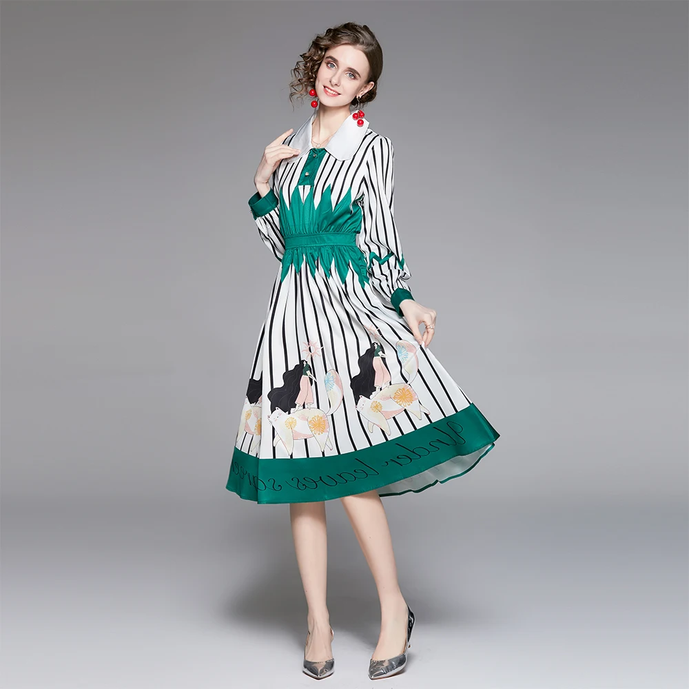 Aibeautyer New Vintage Spring Autumn Floral Print Slim Lady Full Dress A Line Chiffon Pullover Mif-Calf High Waist Women Dresses
Aibeautyer New Vintage Spring Autumn Floral Print Slim Lady Full Dress A Line Chiffon Pullover Mif-Calf High Waist Women Dresses