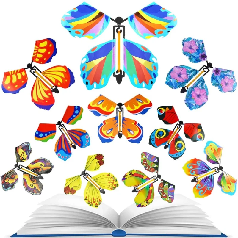 

Волшебная Летающая бабочка, волшебные летающие игрушки, заводные бабочки, игрушки, украшение для закладки, поздравительная открытка, сюрприз, подарок, искусственные подарки