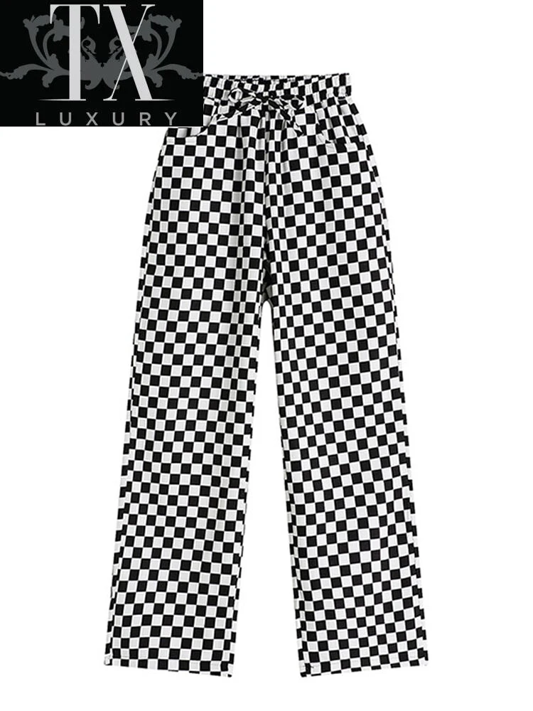 Vintage Plaid Sweatpants For Women High Waist Baggy Fashion Oversize Y2K Hip Hop Sports Pants Trousers Female Joggers Streetwear
Vintage Plaid Sweatpants For Women High Waist Baggy Fashion Oversize Y2K Hip Hop Sports Pants Trousers Female Joggers Streetwear
