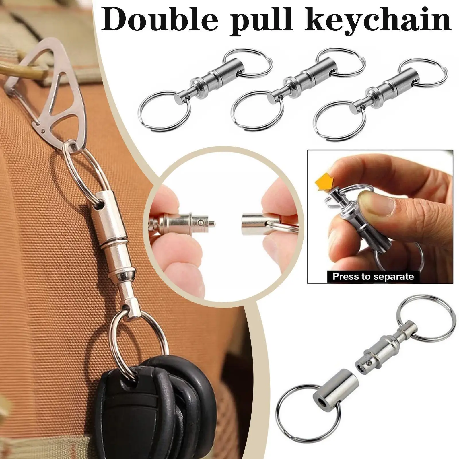 3pcs Detachable Key Chains Pull Apart Quick Release Rings Double Split Keyrings Snap Key Chain Double Removable Gift O0I0
3pcs Detachable Key Chains Pull Apart Quick Release Rings Double Split Keyrings Snap Key Chain Double Removable Gift O0I0