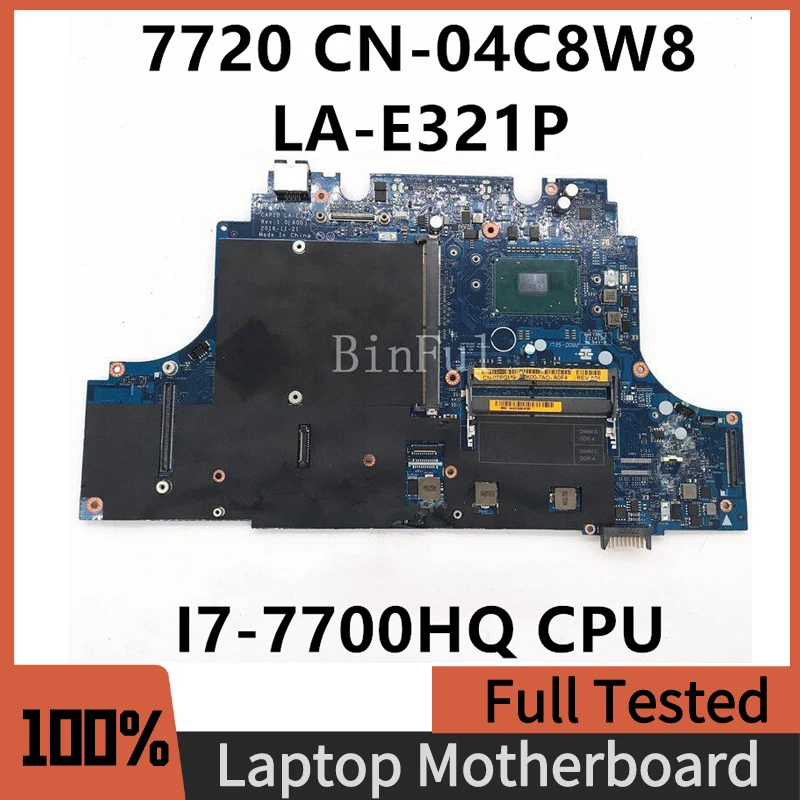 CN-04C8W8 04C8W8 4C8W8 Mainboard For DELL Precision 7720 M7720 Laptop Motherboard CAP10 LA-E321P With I7-7700HQ CPU 100% Tested
CN-04C8W8 04C8W8 4C8W8 Mainboard For DELL Precision 7720 M7720 Laptop Motherboard CAP10 LA-E321P With I7-7700HQ CPU 100% Tested