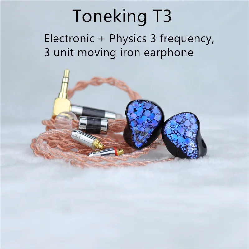 TONEKING T3 3BA Moving Iron Hybrid Hifi Music Audiophile In-ear Earphones Monitor MMCX 6N Single Crystal Copper Cable Earphones
TONEKING T3 3BA Moving Iron Hybrid Hifi Music Audiophile In-ear Earphones Monitor MMCX 6N Single Crystal Copper Cable Earphones