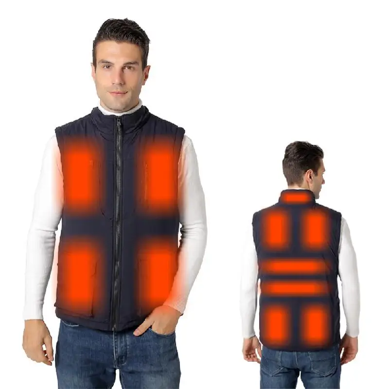 

New Winter 11 Heated Vest Sleeveless Jacket Intelligent Electric Heating Thermal Warm Vest 3 Temperature Setting For Outdoors