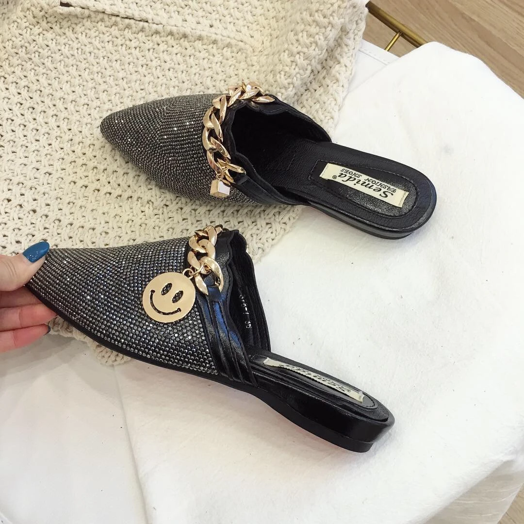 Summer Designer Women Mules Luxury Flats Loafers Shoes Slippers Pointed Toe Slides Slip on Wedding Casual Ladies Sandals
Summer Designer Women Mules Luxury Flats Loafers Shoes Slippers Pointed Toe Slides Slip on Wedding Casual Ladies Sandals