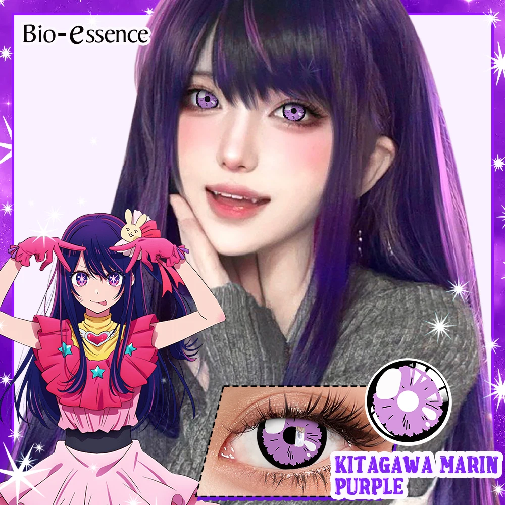 

Bio-essence Contact Lenses For Eyes Anime Lenses Oshi No Ko Cosplay Ai Hoshino Ruby Akuamarin Kana Cosplay Pink Lenses Blue Lens