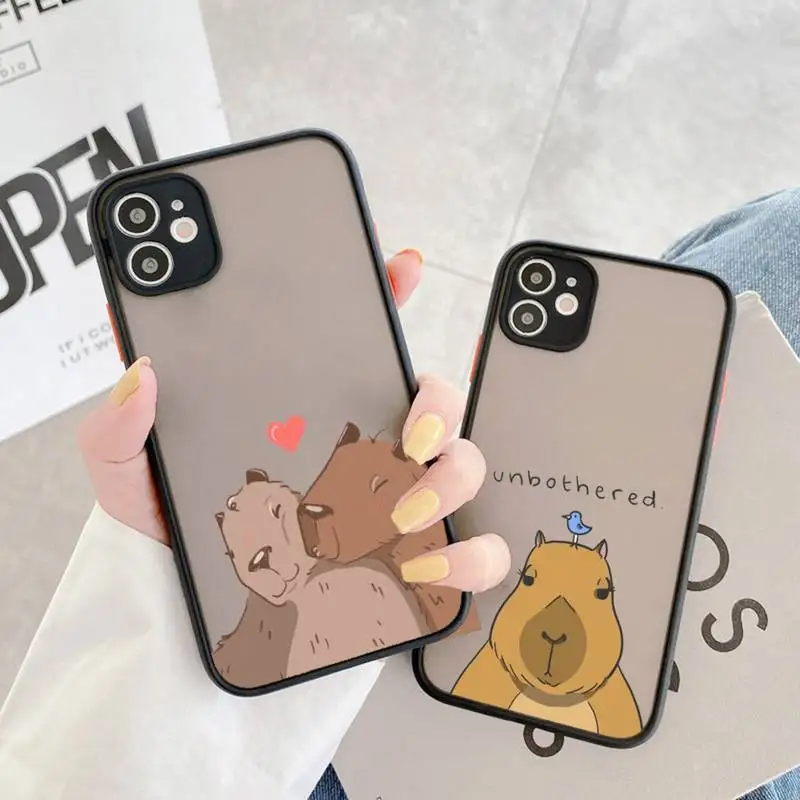 Be happy Capybara cute cartoon Phone Case matte transparent For iphone 11 12 13 7 8 plus mini x xs xr pro max cover
Be happy Capybara cute cartoon Phone Case matte transparent For iphone 11 12 13 7 8 plus mini x xs xr pro max cover