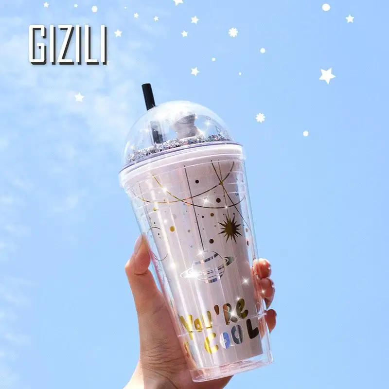 Spacewalk Cute Water Bottle with Straw Lid Reusable Cup Astronaut Double Layer Bpa Free Children Cups Coffee Milk Mug Kids Gift
Spacewalk Cute Water Bottle with Straw Lid Reusable Cup Astronaut Double Layer Bpa Free Children Cups Coffee Milk Mug Kids Gift