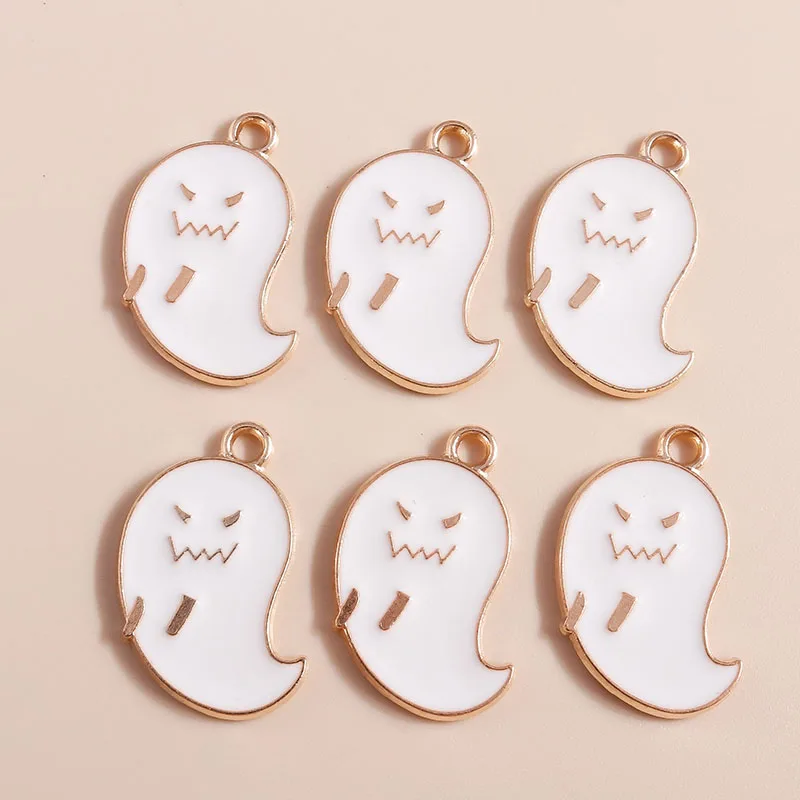10pcs 14x23mm Lovely Enamel Ghost Charms for Jewelry Making Halloween Earrings Pendants Necklaces DIY Keychains Crafts Supplies
10pcs 14x23mm Lovely Enamel Ghost Charms for Jewelry Making Halloween Earrings Pendants Necklaces DIY Keychains Crafts Supplies