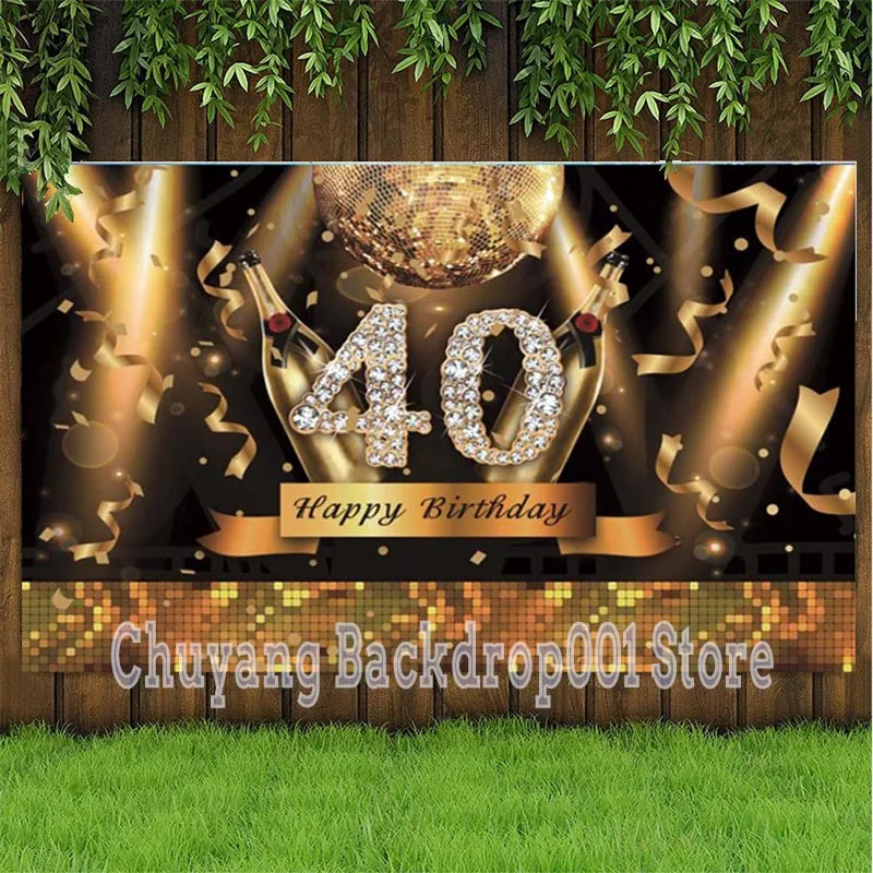 40th Photography Backdrop Gold Light Champagner Happy Birthday Papty Photo Studio Background Decor Banner Prop
40th Photography Backdrop Gold Light Champagner Happy Birthday Papty Photo Studio Background Decor Banner Prop