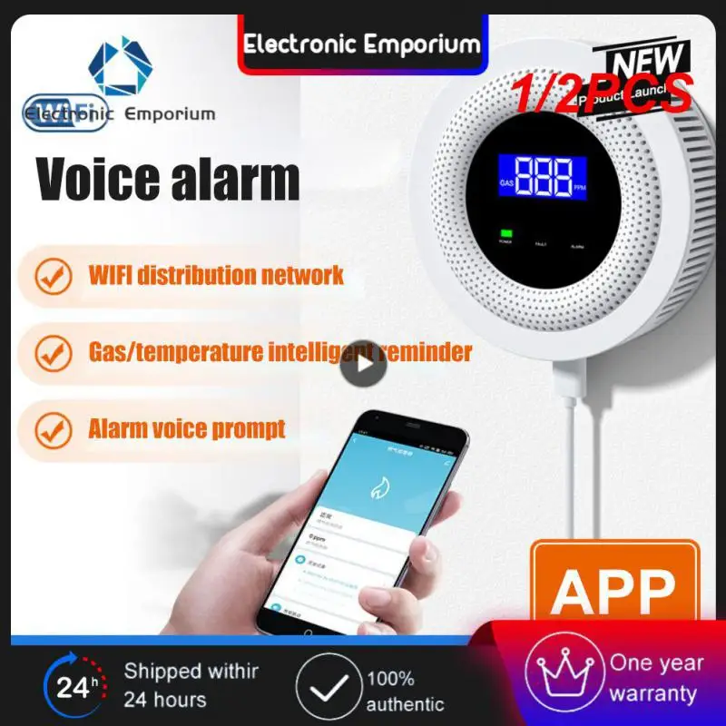 1/2PCS Tuya WiFi Natural Gas Leakage Detector 433MHz Wireless Combustible Gas Leak Sensor Home Kitchen Security Alarm Smart Life
1/2PCS Tuya WiFi Natural Gas Leakage Detector 433MHz Wireless Combustible Gas Leak Sensor Home Kitchen Security Alarm Smart Life