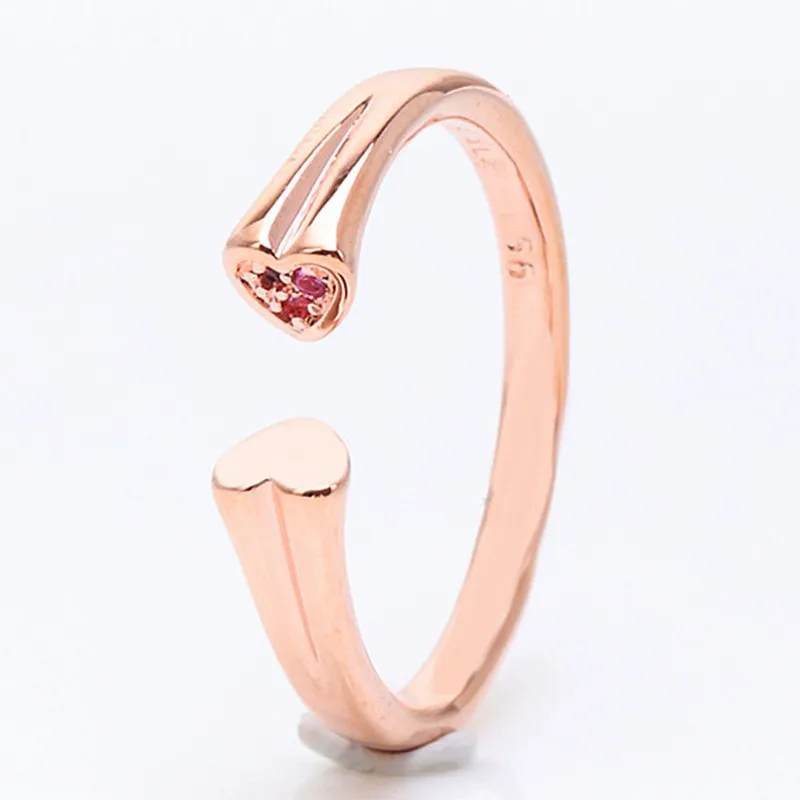 Authentic 925 Sterling Silver Rose Two Hearts Open With Crystal Rings For Women Wedding Party Europe Fashion Jewelry
Authentic 925 Sterling Silver Rose Two Hearts Open With Crystal Rings For Women Wedding Party Europe Fashion Jewelry