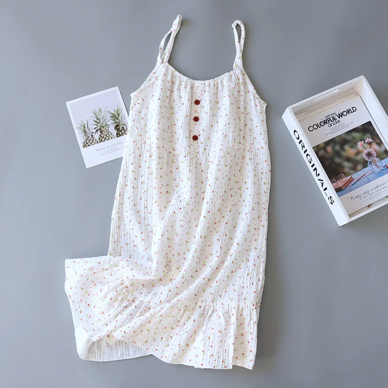 NEW Cotton Women's Dress Nightgown Summer Nightie Spaghetti Strap Nightgown Casual Home Clothes Shirt Sweet and Cute Long Skirt
NEW Cotton Women's Dress Nightgown Summer Nightie Spaghetti Strap Nightgown Casual Home Clothes Shirt Sweet and Cute Long Skirt