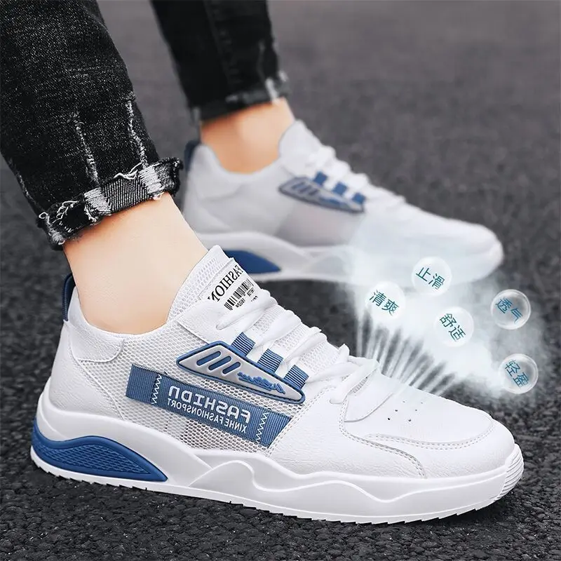 Summer Men's Sports Shoes New Trend All-match Mesh Shoes Breathable Casual Small White Board Shoes Men Vulcanized Shoes Men
Summer Men's Sports Shoes New Trend All-match Mesh Shoes Breathable Casual Small White Board Shoes Men Vulcanized Shoes Men