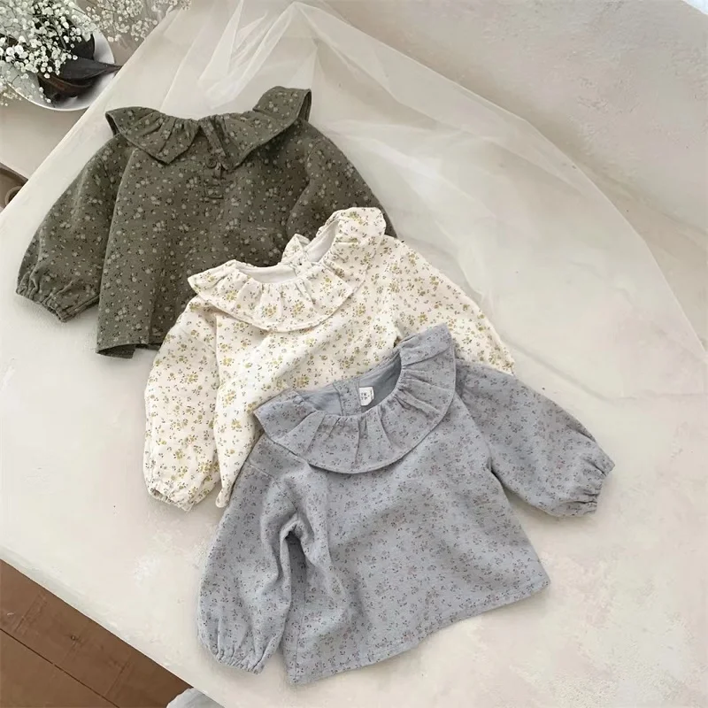 2023 Spring Newborn Baby Girl Flower Shirt Long Sleeve Ruffles Collar Loose Floral T-shirt Tops Outfits Kids Cotton Tee Clothes
2023 Spring Newborn Baby Girl Flower Shirt Long Sleeve Ruffles Collar Loose Floral T-shirt Tops Outfits Kids Cotton Tee Clothes