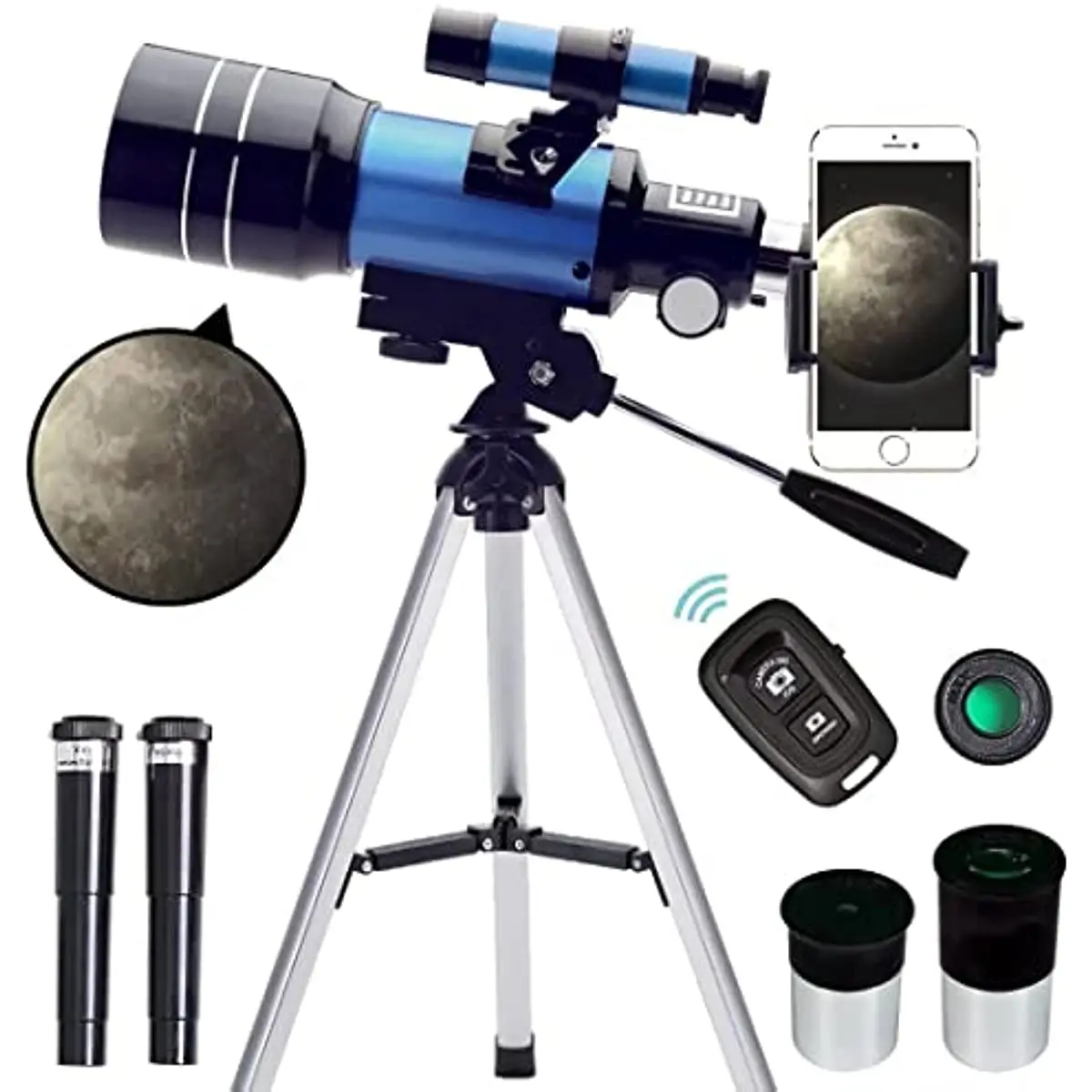 ToyerBee 70mm Telescopes for Adults Astronomy Portable Refractor Travel Telescope,with A Smartphone Adapter& A Wireless Remote
ToyerBee 70mm Telescopes for Adults Astronomy Portable Refractor Travel Telescope,with A Smartphone Adapter& A Wireless Remote