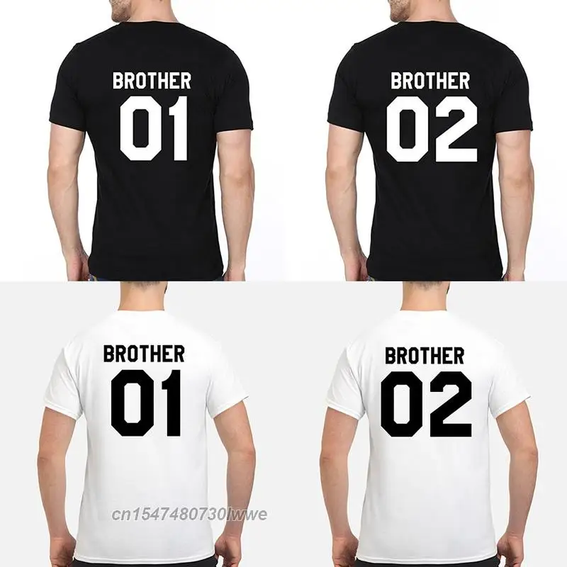 Brother 01 02 Fashion Men Harajuku T Shirts Streetwear Best Friends Twins Matching Graphic T-Shirt Male Tees
Brother 01 02 Fashion Men Harajuku T Shirts Streetwear Best Friends Twins Matching Graphic T-Shirt Male Tees