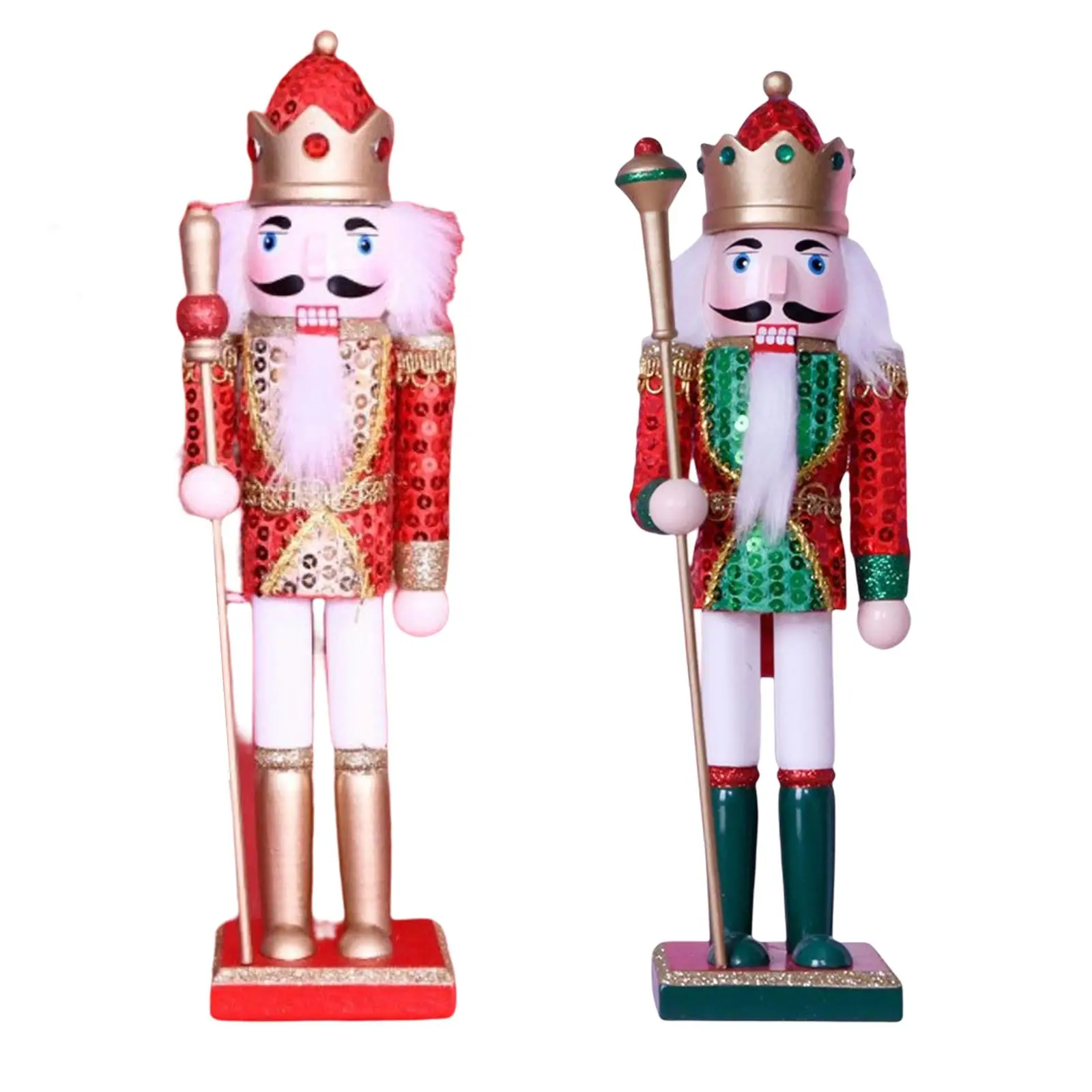 Glittery Wood Nutcracker Figures Christmas Countertop Decor Collectible Fall
Glittery Wood Nutcracker Figures Christmas Countertop Decor Collectible Fall