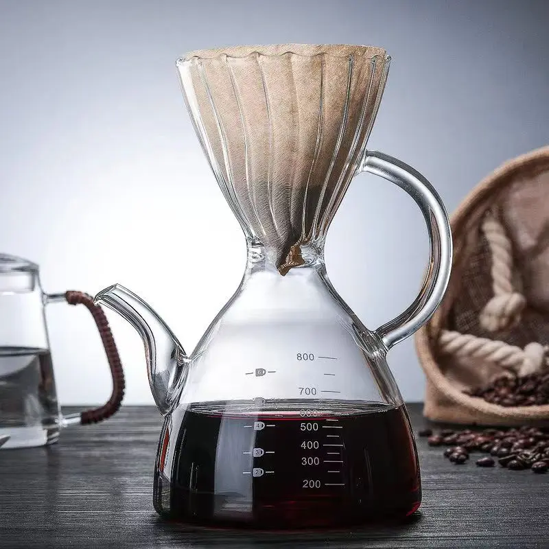 800ml Carafe Glass Coffee Pot Pour Over Coffee Maker with Filter 2-in-1 Manual Coffee Dripper Brewer Coffeeware Barista Accessor
800ml Carafe Glass Coffee Pot Pour Over Coffee Maker with Filter 2-in-1 Manual Coffee Dripper Brewer Coffeeware Barista Accessor