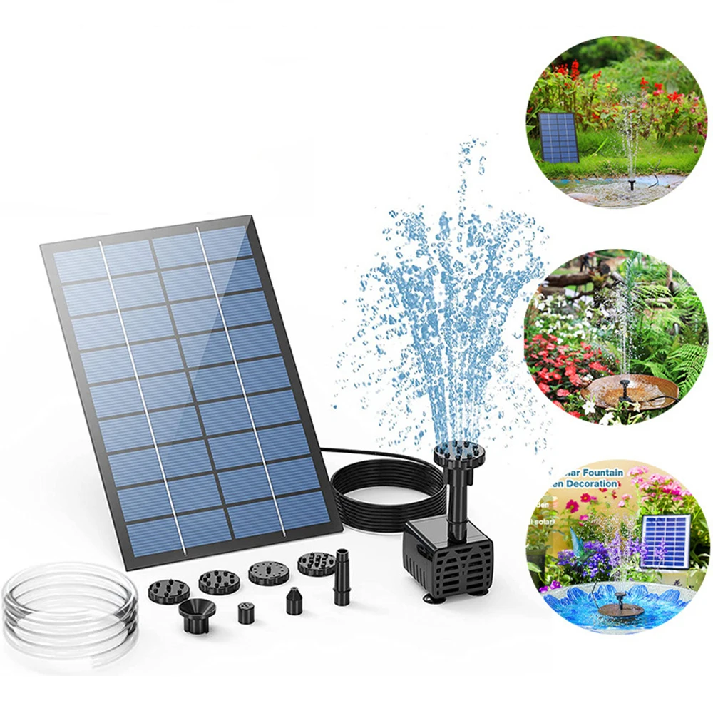 1.5W 2.5W Solar Fountain Pump,with 6Nozzles and 4ft Water Pipe,Solar Powered Pump for Bird Bath,Pond,Garden and Other Places
1.5W 2.5W Solar Fountain Pump,with 6Nozzles and 4ft Water Pipe,Solar Powered Pump for Bird Bath,Pond,Garden and Other Places