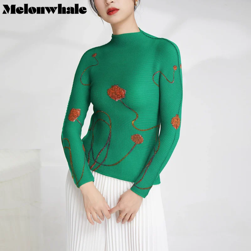 MelonWhale Miyake Pleated Painted T-shirt Elegant Summer 2023 Korean Slim Fit Tee Turtleneck Long Sleeve Tops Designer Clothes
MelonWhale Miyake Pleated Painted T-shirt Elegant Summer 2023 Korean Slim Fit Tee Turtleneck Long Sleeve Tops Designer Clothes