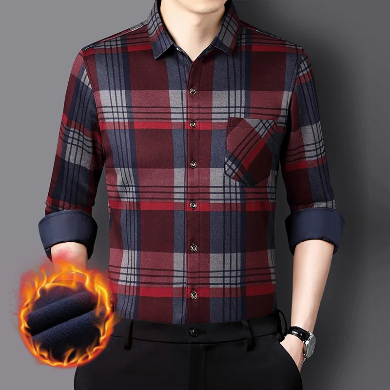 Plush Shirt Men's Long Sleeve Inch Shirt Middle Aged Business Dress Plush Thickened Casual Warm Shirt Winter 2022 Shirt Men
Plush Shirt Men's Long Sleeve Inch Shirt Middle Aged Business Dress Plush Thickened Casual Warm Shirt Winter 2022 Shirt Men