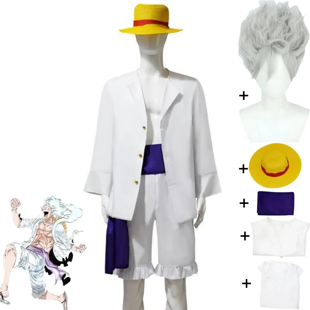 Anime Monkey D Luffy Cosplay Costume Wig Hat Wano Kuni Country Sun God White Uniform Halloween Carnival Party Role Play Suit
Anime Monkey D Luffy Cosplay Costume Wig Hat Wano Kuni Country Sun God White Uniform Halloween Carnival Party Role Play Suit