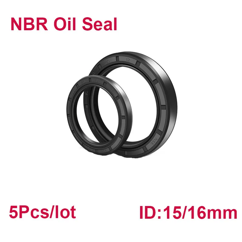 NBR Oil Seal TC Double Lip Seals with Spring,Metal Skeleton,Nitrile Rubber Coating,5 pieces in a pack,ID:15 16mm
NBR Oil Seal TC Double Lip Seals with Spring,Metal Skeleton,Nitrile Rubber Coating,5 pieces in a pack,ID:15 16mm