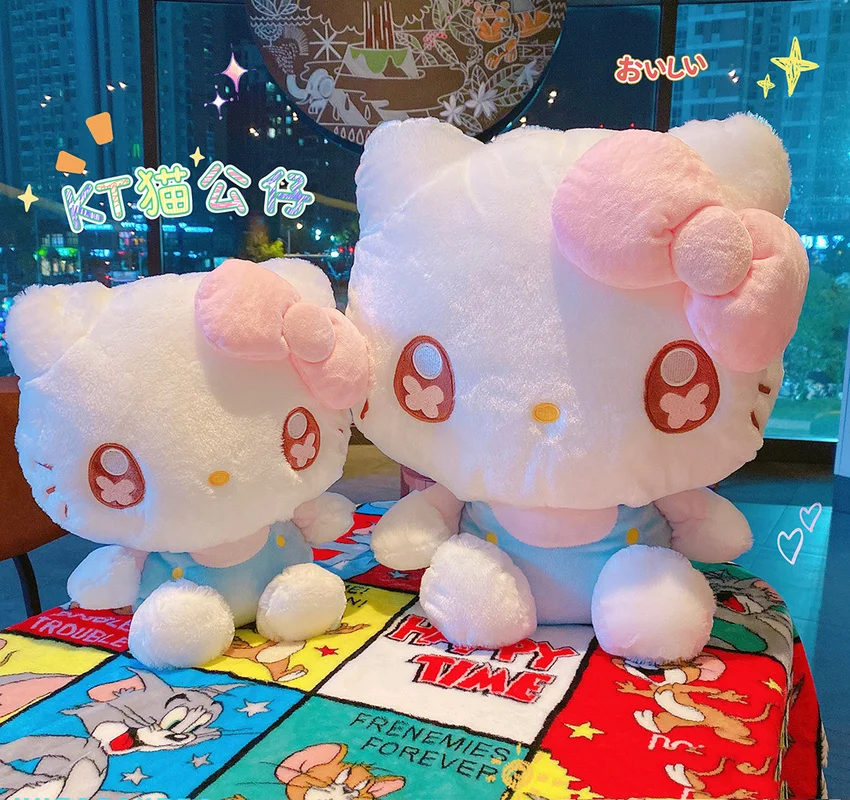 

35/45cm Sanrio Cute Hello Kitty Plush Toy Lovely Stuffed Anime Japanese Style Cat Plushies Soft Cuddly Doll Xmas Holiday Gifts