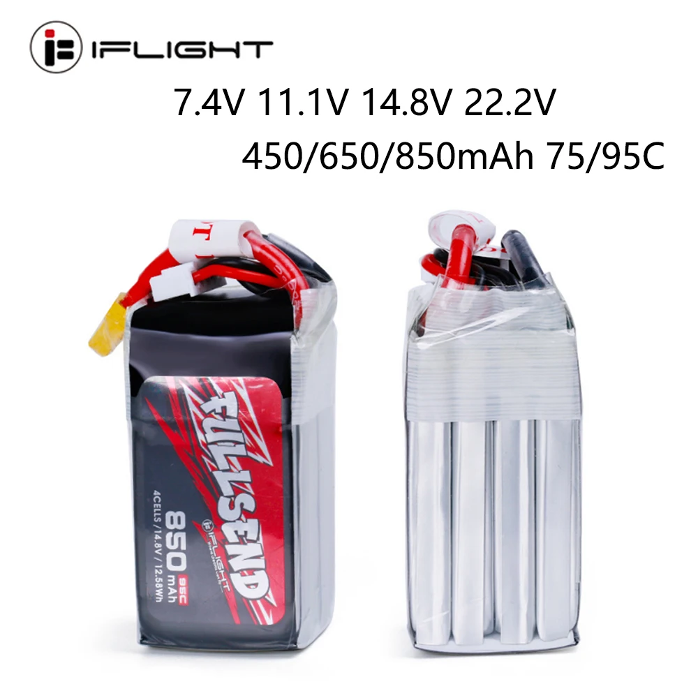 IFlight FULLSEND 7,4 V 2S/11,1 V 3S/14,8 V 4S/22,2 V 6S 450/650/850mAh 75/95C Lipo батарея W/ XT30/XT60 разъем для FPV дрона радиоуправляемый автомобиль
IFlight FULLSEND 7,4 V 2S/11,1 V 3S/14,8 V 4S/22,2 V 6S 450/650/850mAh 75/95C Lipo батарея W/ XT30/XT60 разъем для FPV дрона радиоуправляемый автомобиль