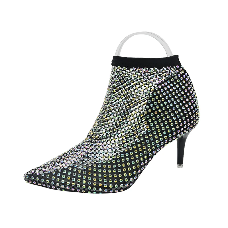 2023 Hot Nightclub Crystal Bling Summer Breathable Pointed Toe Super Stiletto High Heels Rhinestone Gladiator Boot Fashion Sexy
2023 Hot Nightclub Crystal Bling Summer Breathable Pointed Toe Super Stiletto High Heels Rhinestone Gladiator Boot Fashion Sexy
