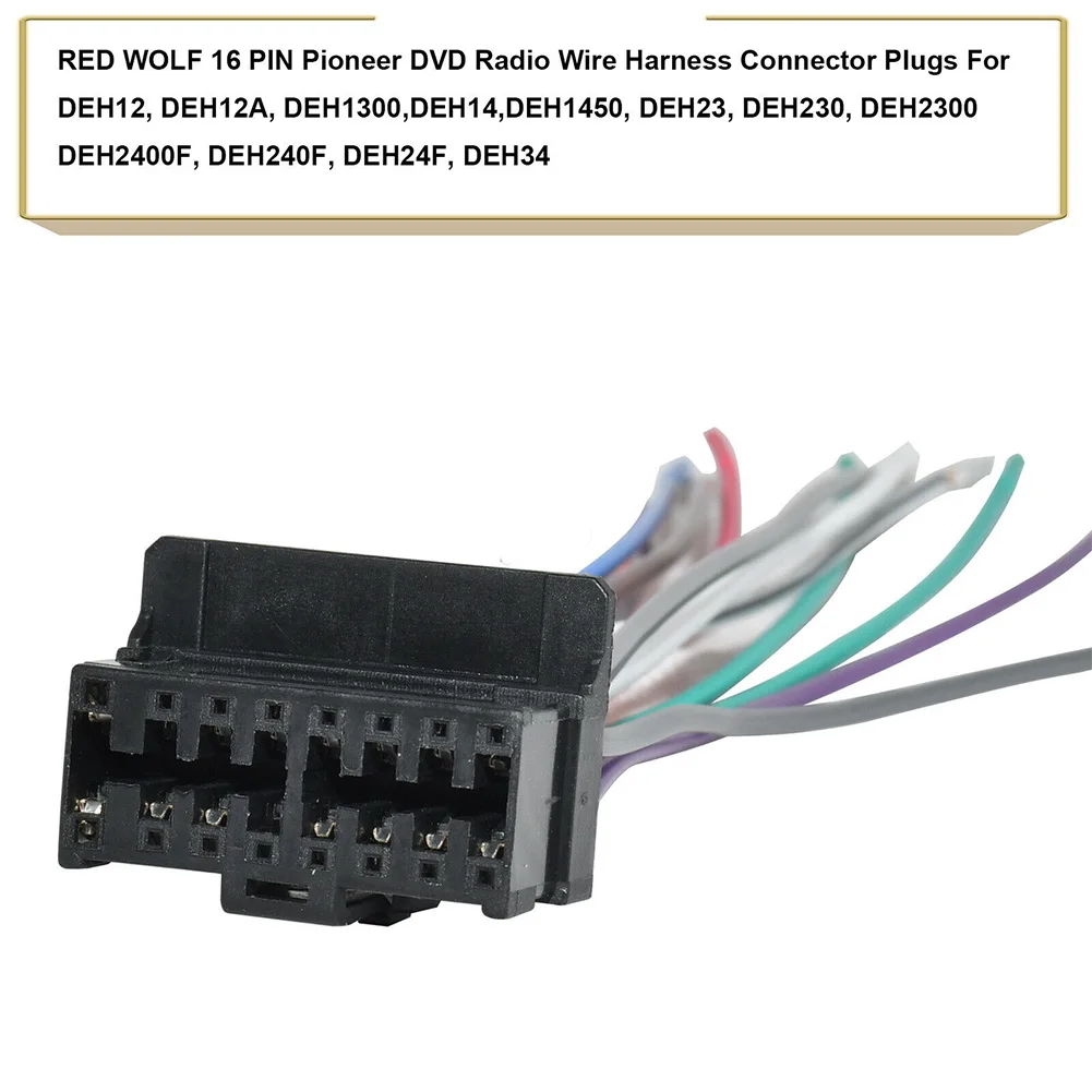 

Radio Wiring Pioneer Radio Harness Plug Conector 16-Pin Car DEH12 DEH23 DEH2300 Easy Connection For Pioneer Harness
