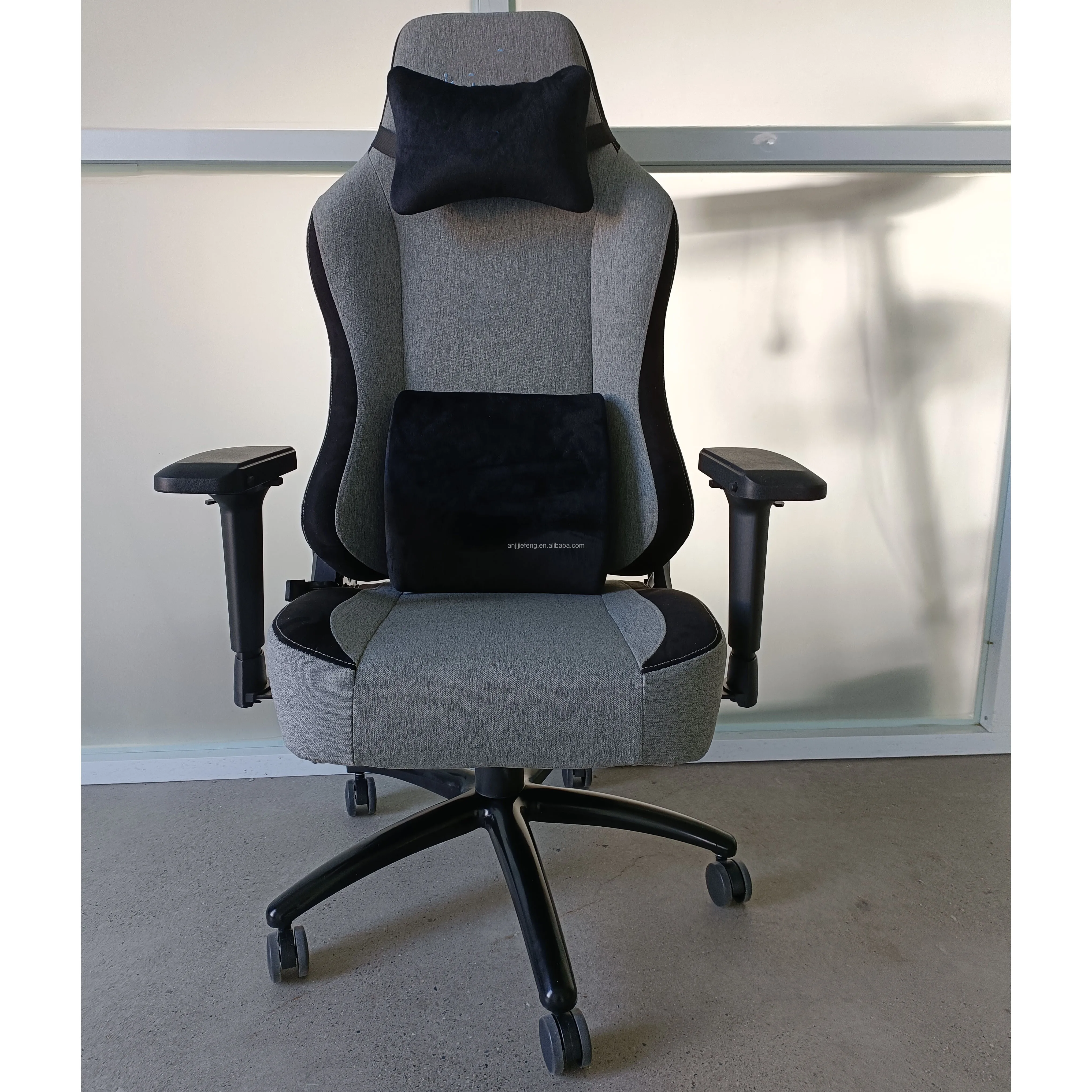 

Gaming Chair Fabric Massage Game Chair Cloth with Headrest, Ergonomic Computer Chair Can add footrest stool