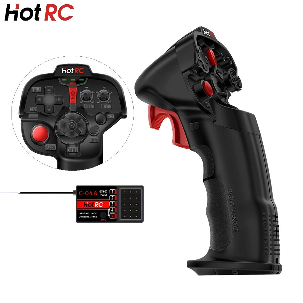 HotRC Hot RC DS4A DS-4A 2.4G 4 Channel Single Hand RC Radio Transmitter C-04A 4-12V 4CH Receiver For RC Car Boat Tank Airplane
HotRC Hot RC DS4A DS-4A 2.4G 4 Channel Single Hand RC Radio Transmitter C-04A 4-12V 4CH Receiver For RC Car Boat Tank Airplane