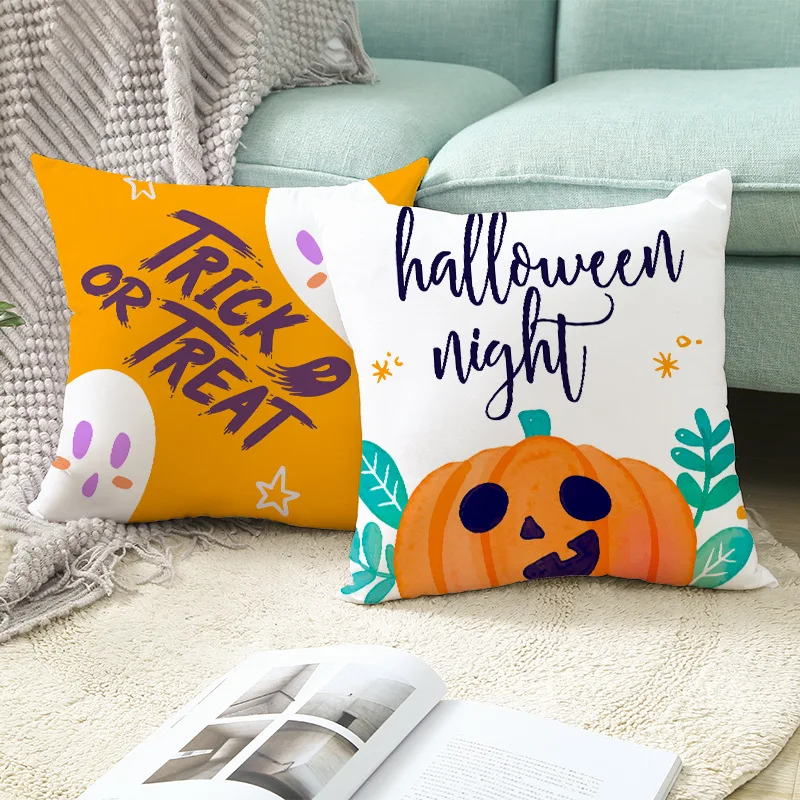 2022 Cartoon Pumpkin Head Halloween Pillowcase Peach Skin Pillowcase Office Sofa Cushion Cover 
2022 Cartoon Pumpkin Head Halloween Pillowcase Peach Skin Pillowcase Office Sofa Cushion Cover