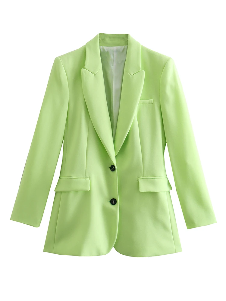 Fashion Single Breasted Office Wear Blazer Coat Women Vintage Long Sleeve Patch Pockets Female Outerwear Chic Tops
Fashion Single Breasted Office Wear Blazer Coat Women Vintage Long Sleeve Patch Pockets Female Outerwear Chic Tops