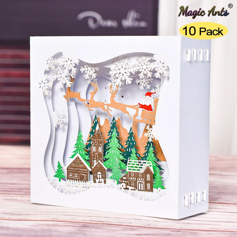 10 Pack 3d Christmas Card Holiday Pop-up New Year Cards Merry Xmas Greeting Cards Wholesale Supplier
10 Pack 3d Christmas Card Holiday Pop-up New Year Cards Merry Xmas Greeting Cards Wholesale Supplier