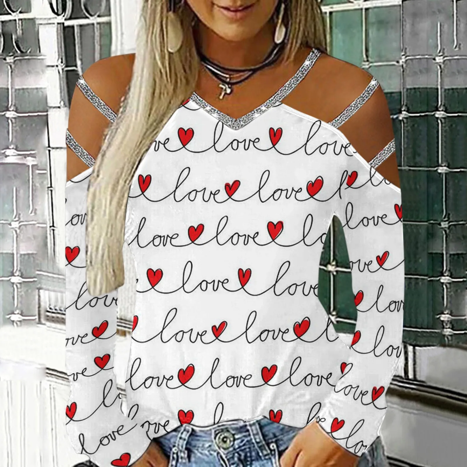 Tee Tops Tee Prints Shoulder Cold Short Women Shirts Sleeve Tee Blouses Causal Women's T-Shirts Short Sleeve Western
Tee Tops Tee Prints Shoulder Cold Short Women Shirts Sleeve Tee Blouses Causal Women's T-Shirts Short Sleeve Western