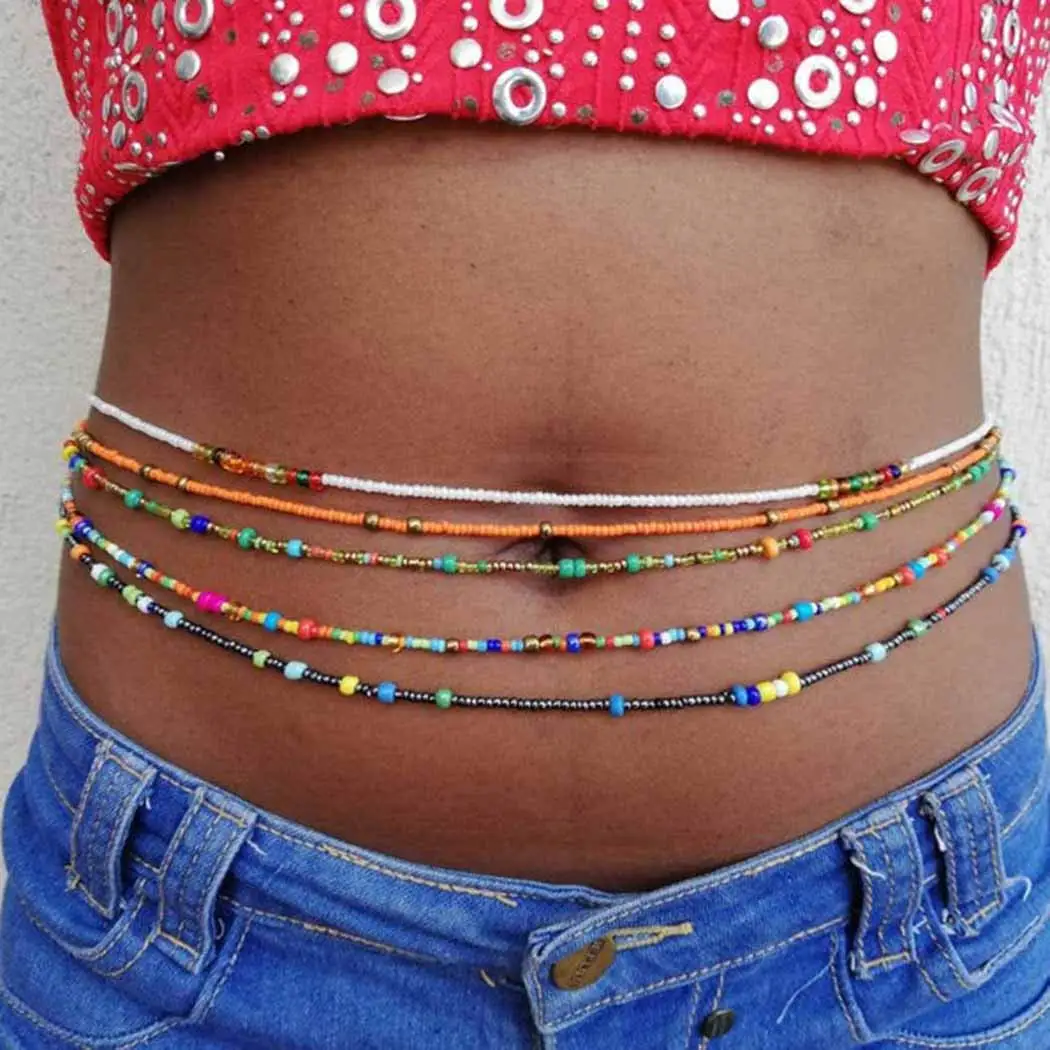 Boho Layered Waist Chains Beach Beads Belly Body Chain Fashion Belts Body Accessories Jewelry for Women and Girls (10 PCS)
Boho Layered Waist Chains Beach Beads Belly Body Chain Fashion Belts Body Accessories Jewelry for Women and Girls (10 PCS)