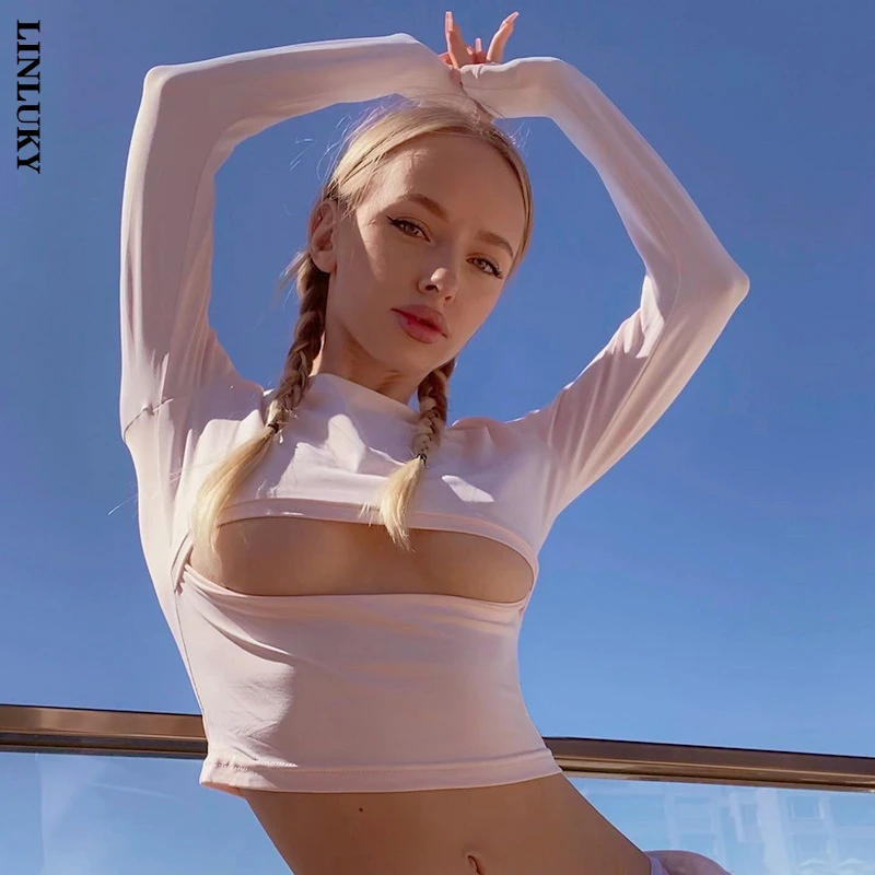Solid Color Round Neck Long Sleeve Hollow Slim Fit Versatile Cropped Navel Girl Women Tops Tees Summer T-Shirt Woman Clothing
Solid Color Round Neck Long Sleeve Hollow Slim Fit Versatile Cropped Navel Girl Women Tops Tees Summer T-Shirt Woman Clothing