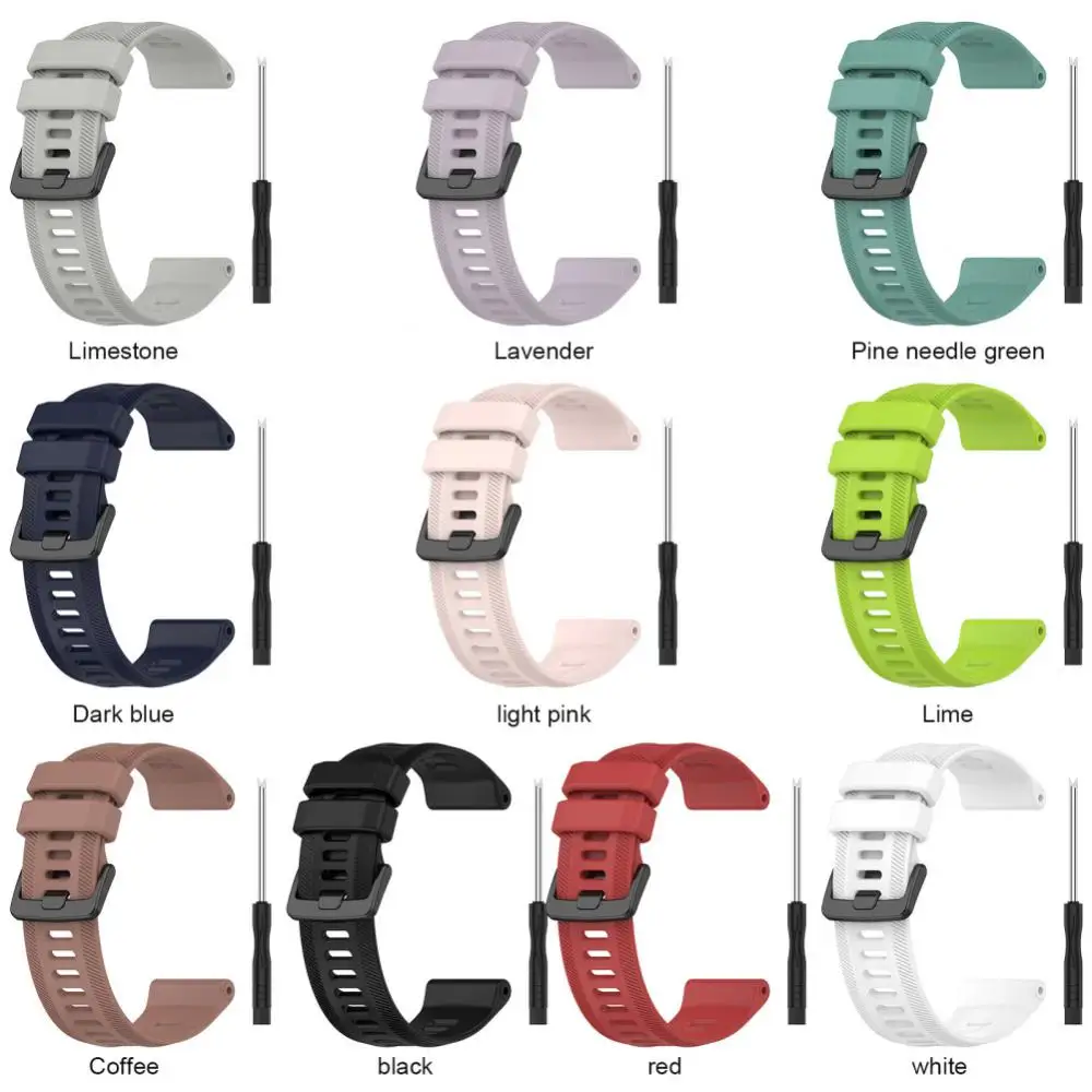 Solid Waterproof Silicone Watchband Breathable Multi-color Replaceable Strap Sweat-proof Watch Strap For Garmin Forerunner955
Solid Waterproof Silicone Watchband Breathable Multi-color Replaceable Strap Sweat-proof Watch Strap For Garmin Forerunner955