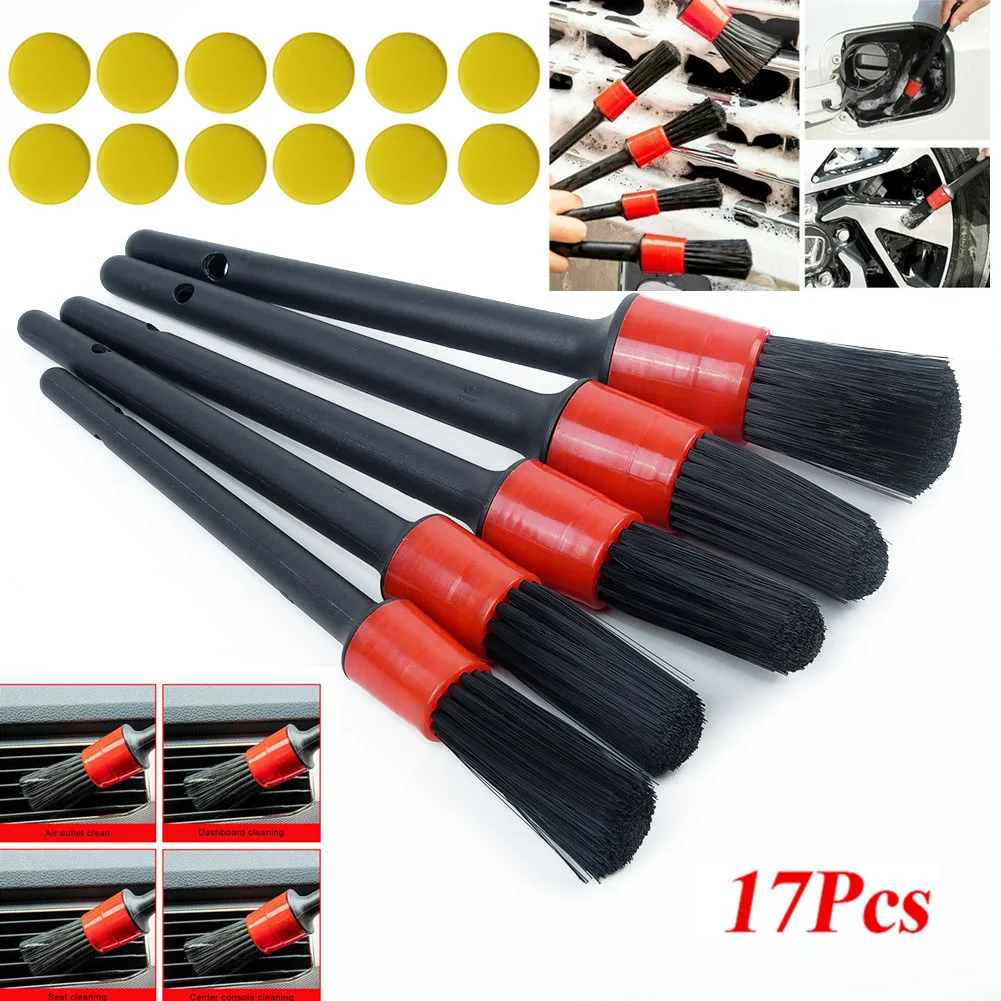 17PCS Car Detailing Brushes Cleaning Brush Set Cleaning Wheel Tire Interior Exterior Leather Air Vents Car Cleaning Kit Tools
17PCS Car Detailing Brushes Cleaning Brush Set Cleaning Wheel Tire Interior Exterior Leather Air Vents Car Cleaning Kit Tools