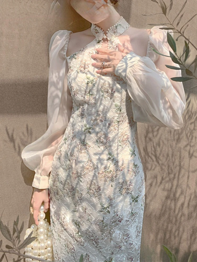 Женское винтажное платье-Ципао, элегантное платье с цветочной вышивкой, женское платье в стиле ретро, весна 2022
Женское винтажное платье-Ципао, элегантное платье с цветочной вышивкой, женское платье в стиле ретро, весна 2022