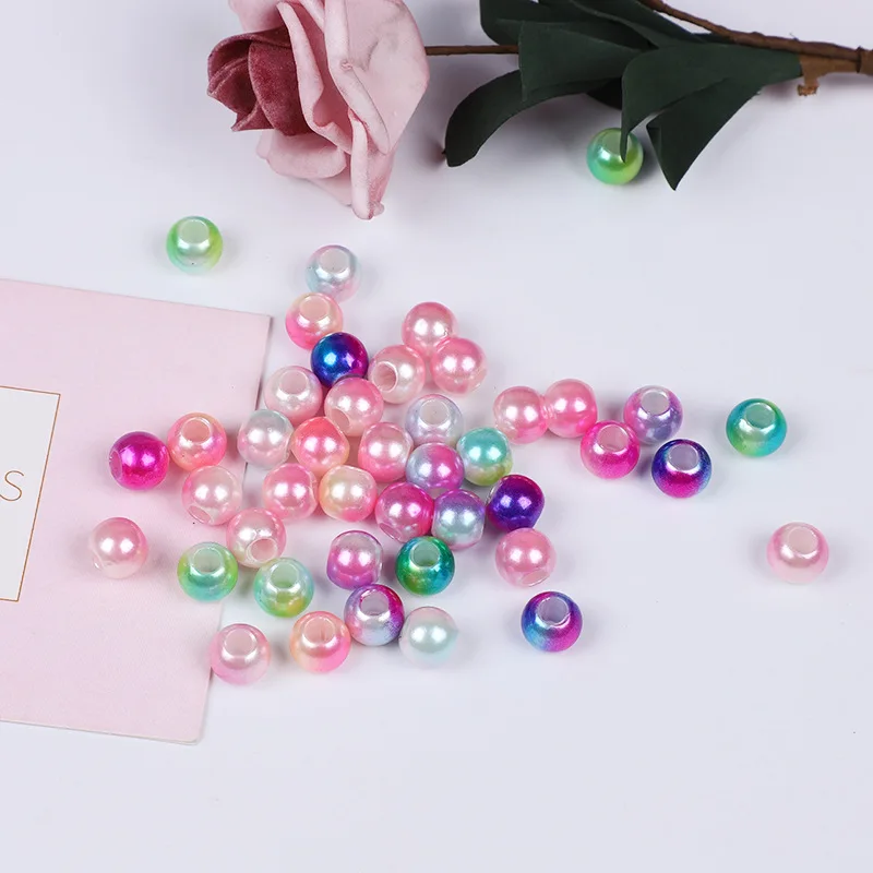 ABS Imitation Pearl Plastic Perforated Colorful Big Hole Round Beads Bracelet Jewelry Loose Beads Accessories Factory Sales
ABS Imitation Pearl Plastic Perforated Colorful Big Hole Round Beads Bracelet Jewelry Loose Beads Accessories Factory Sales