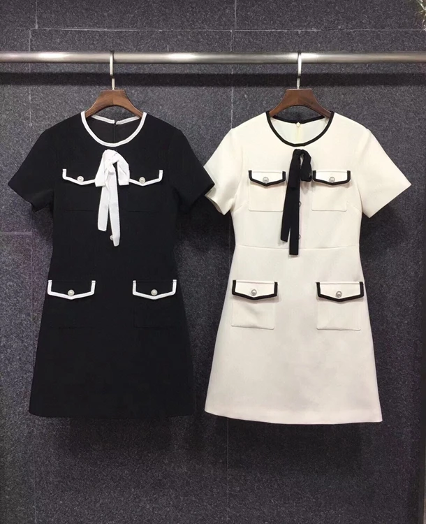 2022 new women fashion trim neckline bow short sleeve dignified elegant slim dress 328
2022 new women fashion trim neckline bow short sleeve dignified elegant slim dress 328