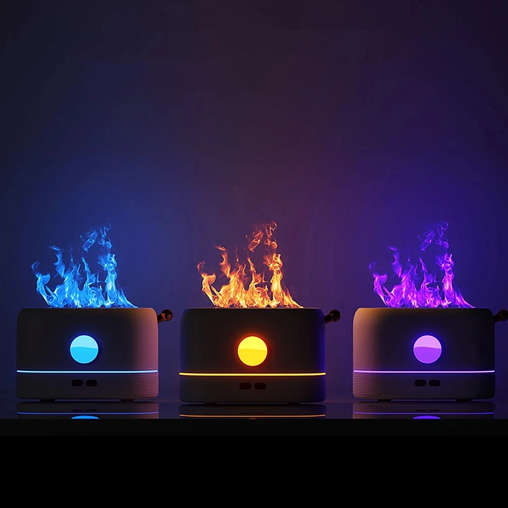 Simulation Flame Aromatherapy Essential Oil Diffuser USSimuB Ultrasonic Cool Mist Air Humidifier with 3 Color LED Light For Home
Simulation Flame Aromatherapy Essential Oil Diffuser USSimuB Ultrasonic Cool Mist Air Humidifier with 3 Color LED Light For Home