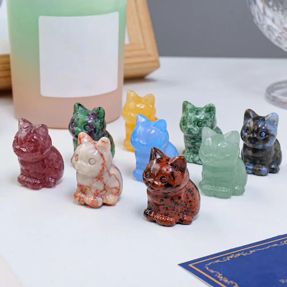 Creative Lucky Cat Figurine Decorative Animal Shape Cute Natural Stone Cat Statue Eye-catching Lucky Cat Figure Home Decor
Creative Lucky Cat Figurine Decorative Animal Shape Cute Natural Stone Cat Statue Eye-catching Lucky Cat Figure Home Decor