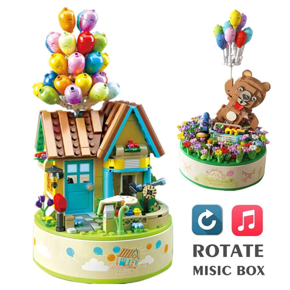 New Flying Balloon Bear House Rotate Music Box Building Blocks Friends Carousel Castle Bricks Toys Kid Gift Christmas
New Flying Balloon Bear House Rotate Music Box Building Blocks Friends Carousel Castle Bricks Toys Kid Gift Christmas