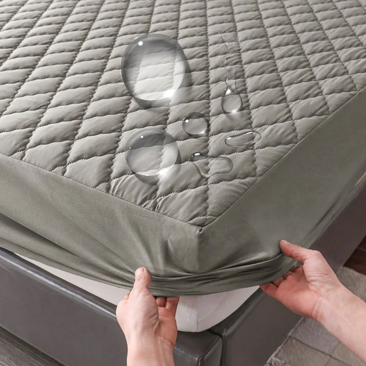 Waterproof Throw Mattress Cover Bed Fitted Sheet Mattress Protector Single/Double/140/160 Muti Size Gray/White
Waterproof Throw Mattress Cover Bed Fitted Sheet Mattress Protector Single/Double/140/160 Muti Size Gray/White