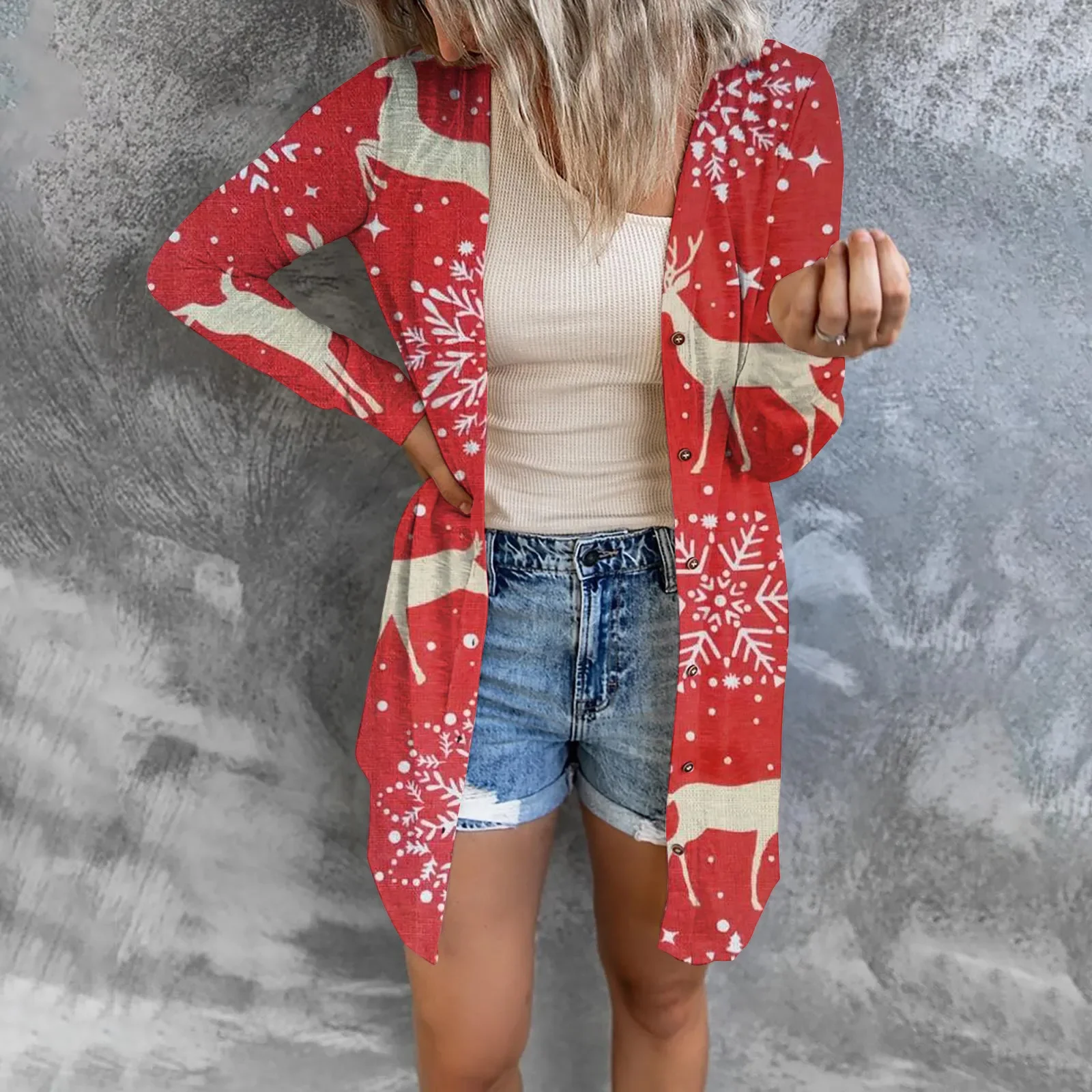 Leopard Trim Anorak Jacket Fleece Women Open Front Cardigan Christmas Print Long Sleeve Blouse 2x Sweaters for Women
Leopard Trim Anorak Jacket Fleece Women Open Front Cardigan Christmas Print Long Sleeve Blouse 2x Sweaters for Women